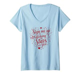 Womens Funny Valentines Day Quotes For Singles Lovers Family Friend V-Neck T-Shirt