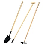 OGROD Lot d'outils de jardinage Pelle bêche + binette + serfouette panne et langue