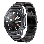 SUNDAREE Compatible avec Bracelet Samsung Galaxy Watch 3 45MM SM-R840/Garmin Venu 3/Huawei Watch GT 4 46MM/Ticwatch Pro 3 Ultra/AMAZFIT GTR 4,22MM Noir Remplacement Acier Inoxydable Métal Montre Band