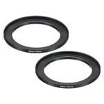 58mm-72mm Metal Step Up Ring, 2 Pcs Camera Lens Filter Adapter Ring Black