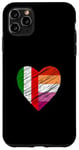 Coque pour iPhone 11 Pro Max Drapeau LGBTQ Italie Lesbienne Pride Cœur Amour LGBTQIA