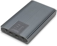 Station De Clonage M.2-Usb 3.2 Gen2X2 Type-C-20 Gbit/S-Supporte Les Ssd Nvme Jusqu'À 8 Tb-Pour Ssd 2230/2242/2260/2280-Sans Outil-Boîtier Aluminium-Gris