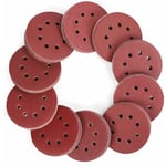 Disque de Ponçage,100pcs Disques Abrasifs 40-800 Grain Taille de 125mm Idéal pour Poncer/Polir/Dérouiller(8 trous) - Groofoo