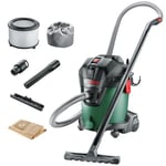 Bosch Home and Garden Aspirateur d'atelier Bosch - AdvancedVac 20 (Livré avec ses accessoires), Vert, AdvancedVac 20