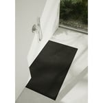 Otitec - Receveur de douche en acrylique noir structure en pierre rectangulaire + siphon extraplat viega tytanit 120 x 70 - noir