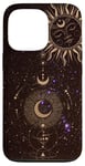 iPhone 13 Pro Sun Moon and Stars Aesthetic Celestial Case