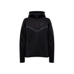 Nike Luvtröja Tech Fleece FZ Vindjacka - Svart Dam, storlek Small