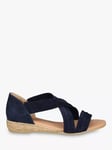 Josef Seibel Grace 01 Low Platform Suede Sandals, Navy