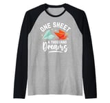 One Sheet a thousand Dreams Origami Raglan Baseball Tee