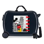 Disney Mickey et Minnie Travel the World Italie Bleu Valise pour enfant 50x39x20 cm ABS rigide Fermeture à combinaison latérale 34L 1,8 kg 4 roues bagage à main