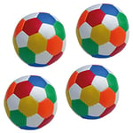 alldoro 63092 Lot de 4 balles de Football Multicolores en Mousse pour Enfants et bébés à partir de 0 Mois Ø 10 cm