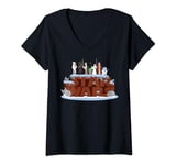 Star Wars Character Birthday Cake V-Neck T-Shirt