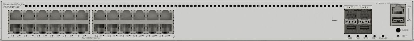 Huawei S310-24PN4X 24x10/100/1000/2.5GBASE-T ports 400W PoE+ 4x10GE SFP+ ports built-in AC power eKit