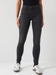 Levi's 710 Mid Rise Super Skinny Jean - Distant Galaxy Grey, Grey, Size 28, Inside Leg 32, Women