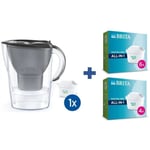 Carafe marella grise BRITA + Pack de 6+4 cartouches MAXTRA PRO All-In-1