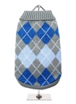 Urban Pup Stickad Tröja Grey & Blue Argyle