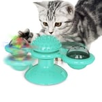 Windmill Cat Toy - Interactive Teasing Cat Toy, Scratching Tickle Cat Toy (blå)