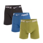 Nike Mens Dri-FIT Essential Micro 3 Pack Boxer Briefs in Multi colour - Multicolour material_polyester - Size X-Large