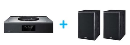 Amplificateur Hi-Fi Technics SA-C600EG-S Argent + une paire d'enceintes bibliothèque Magnat Monitor S30 Noir