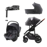 Komplett Barnevogn, Britax, Smile 5Z, Midnight Grey + Baby-Safe Core + Base Core