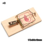 3pcs Wooden Mouse Traps Control Catch Trap Bait Mice Vermin 173x80x10mm