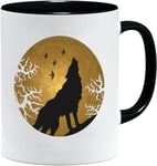 Jungle Mug Tasse viking nordique | Idée cadeau pour les hommes âgés, papa, grand-père, tasse à café, motif viking, tête de mort, chope à bière thors hammer (VIKING013)