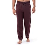 Fruit of the Loom Men's 1-Pack Extended Sizes Jersey Knit Sleep Pant, Dark Red, XX-Large