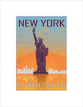 Travel New York City Statue Liberty Manhattan Framed Art Print B12X8482