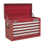 Sealey Top Chest 5 Drawer With Ball Bearing Runners Tool Storage Box Red AP33059