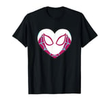 Marvel Spider-Man Ghost Spider Spider-Gwen Heart Mask Logo T-Shirt