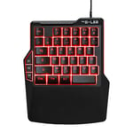 The G-Lab - Keyz Thorium - Clavier Gamer Une Main - Mini Clavier Gamer 38 Touches - Mini Clavier de Jeu Portable RVB - 3 macros Personnalisables - Clavier Sensation Mécanique pour PC, PS5, Xbox- New