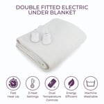 Double Fitted Electric Under Blanket with Overheat Protection, 65W Carmen C81190