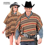 W WIDMANN MILANO Party Fashion - Poncho Mexicain, 100 x 75 cm, réversible, jeté, cowboy, cowgirl, carnaval