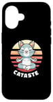 Coque pour iPhone 16 Maillot de yoga chat méditation hindoue décoration