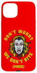 Coque pour iPhone 15 Plus Graphique Vampire Horror We Don't Bite Much Blood