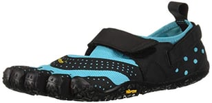 Vibram Five Fingers Femme V-Aqua Chaussures de Sports Aquatiques, Bleu (Black/Light Blue Black/Light Blue), 38 EU