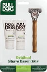 Bull Dog Original Shave Essentials Bamboo Razor Shave Gel and Moisturiser