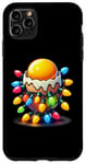 Coque pour iPhone 11 Pro Max Funny Yellow Yolk Egg Costume Kids Adults Christmas Lights