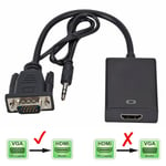 VGA to HDMI Converter Cable VGA SVGA Male to HDMI Female Adapter for PC Monitor