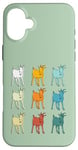 Coque pour iPhone 16 Plus Goat Lover Farm Animals Retro Glitch Goats