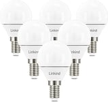 Linkind E14 LED Bulb, Dimmable P45 Golf Ball Bulbs, Small Edison Screw (SES), 4.5W (40W Equivalent), 5000K Daylight White, 500Lm, CE/RoHS/ErP Certified,6-Pack