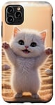 Coque pour iPhone 11 Pro Max Chaton blanc moelleux