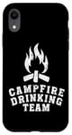 Coque pour iPhone XR Campfire Drinking Team Funny Camping Lovers
