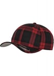 Urban Classics Tartan Flexfit keps (S/M,blk/red)