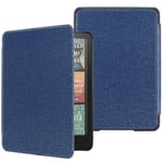 DMLuna Case for 7" Kindle Paperwhite (12th Generation) 2024 Model:SA569P / Kindle Colorsoft Signature Edition (1st Gen), PU Leather, Lightweight Water-Safe Cover with Auto Sleep Wake, Glitter Blue