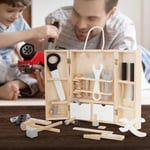 Joyz Boîte à Outils pour Enfants avec 8 Outils, Mallette en Bois, Jouet Montessori 1 An +, Jouets Pédagogiques/Educatif, Caisse à Ou