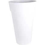 Vase Haut Rond Toscane Xxl Blanc - 48x80cm 90l - Eda Plastiques