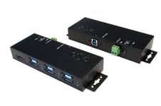 Exsys Ex-1189Hmvs-3, 7X Usb 3.0, Metall,, Usb 3.2 Gen 1 (3.1 Gen 1) Type-B, Usb 2.0, Usb 3.2 Gen 1 (3.1 Gen 1) Type-A, 5000 Mbit/S, Sort, Metall, Kraft Indikator, Usb