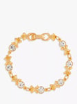 Susan Caplan Pre-Loved Rediscovered Gold Plated Swarovski Crystal XO Bracelet, Dated Circa 1960s, Gold