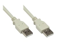 Kabelmeister – Blindage par Film et par Tresse, Fil de cuivre (OFC) USB 2.0 - Stecker A an A Gris – 3 m.